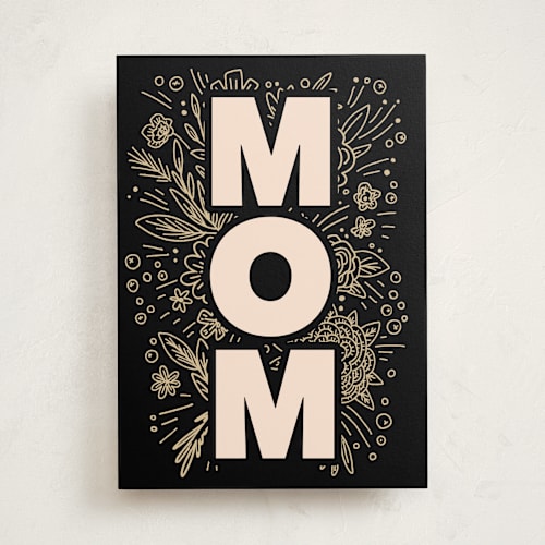 This is a ebony mothers day cards with standard by Hannah Williams called mom foil florals printing on signature in greeting cards