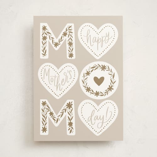 This is a champagne mothers day cards with standard by Alethea and Ruth called mother's day letters printing on signature in greeting cards