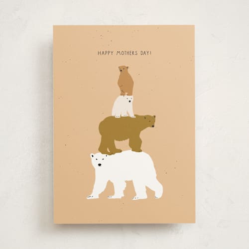 This is a bears mothers day cards with standard by Coit Creative called polar bear tower printing on signature in greeting cards
