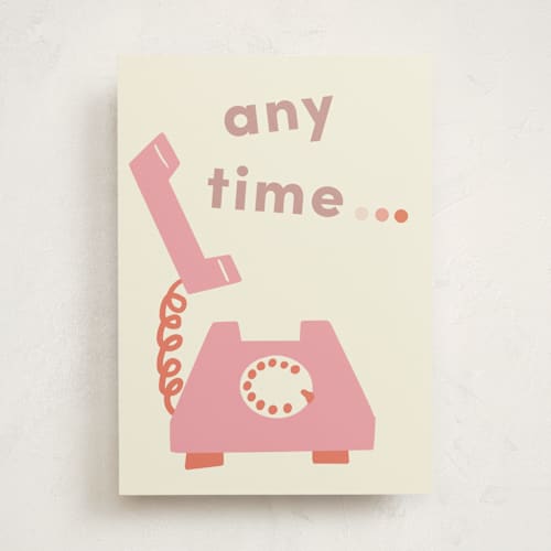 This is a poppy mothers day cards with standard by Morgan Kendall called rotary phone printing on signature in greeting cards
