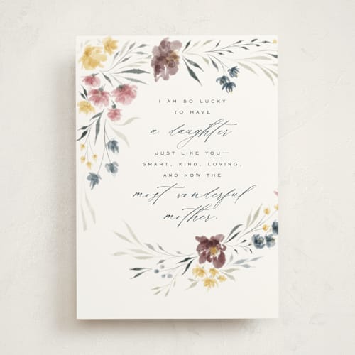 This is a periwinkle mothers day cards with standard by Nicoletta Savod called serenade printing on signature in greeting cards