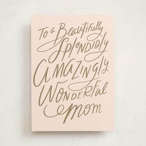 This is a carnation mothers day cards with standard by Hannah Williams called splendid printing on signature in greeting cards