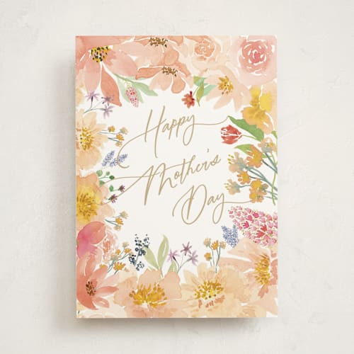 This is a flowers mothers day cards with standard by Erika Firm called sunny border printing on signature in greeting cards