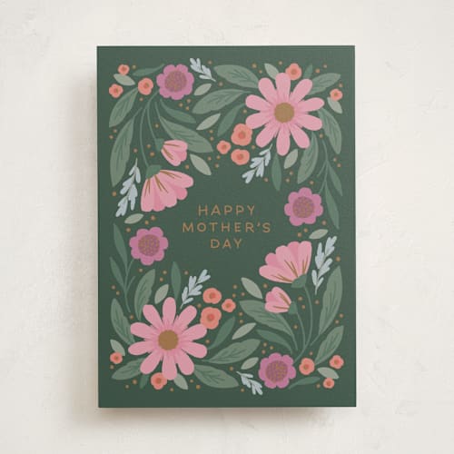 This is a rose mothers day cards with standard by Michelle Taylor called floral surround printing on signature in greeting cards
