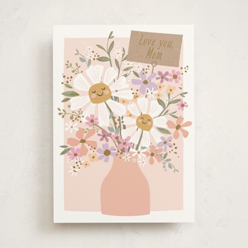 This is a petal mothers day cards with standard by Karidy Walker called mothers day flowers printing on signature in greeting cards