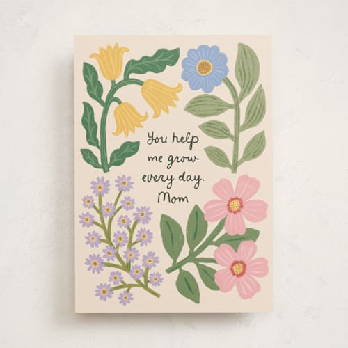 This is a garden mothers day cards with standard by Kercia Jane called in every way printing on signature in greeting cards