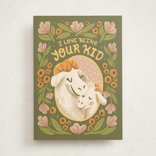This is a olive mothers day cards with standard by Kristiana Vellucci called i love being your kid printing on signature in greeting cards