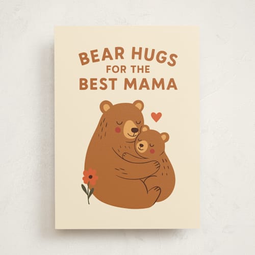 This is a bear mothers day cards with standard by Jess Rosa Beck called best mama printing on signature in greeting cards
