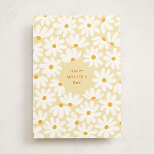 This is a sunshine mothers day cards with standard by Sam Dubeau called falling daisies printing on signature in greeting cards