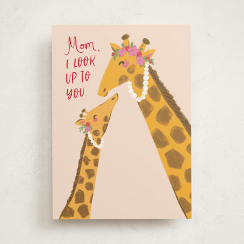 This is a champagne mothers day cards with standard by Creo Study called look up to you printing on signature in greeting cards
