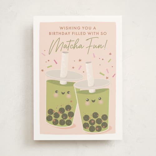 This is a cherry blossom mothers day cards with standard by Karidy Walker called so matcha love printing on signature in greeting cards