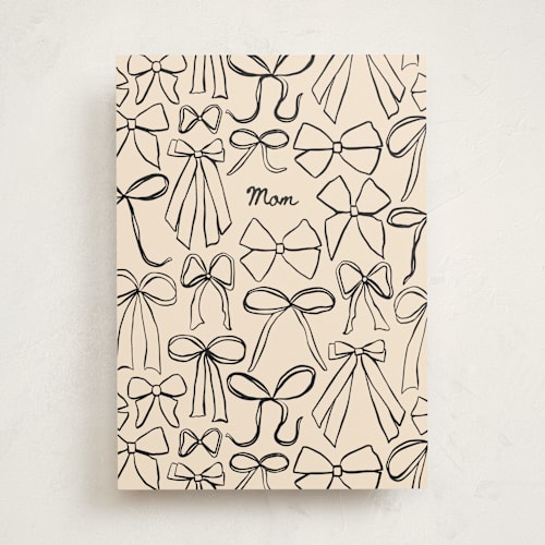 This is a natural mothers day cards with standard by Gabrielle Neil called tying me together - coquette bows printing on signature in greeting cards