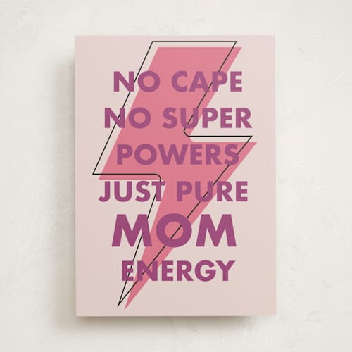 This is a blush mothers day cards with standard by Maja Cunningham called dad energy printing on signature in greeting cards