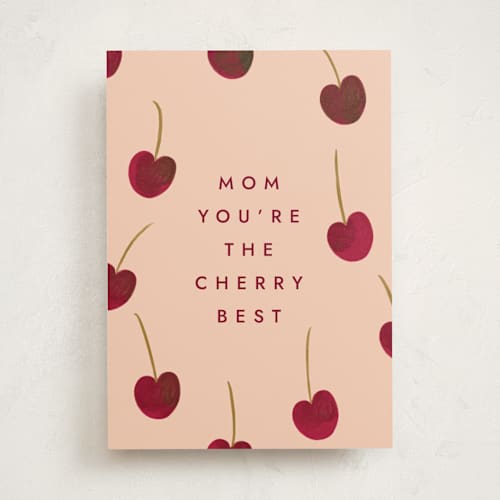 This is a cherry mothers day cards with standard by Sierra Lee called cherry best printing on signature in greeting cards