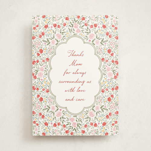 This is a rose mothers day cards with standard by letterfix called love & care printing on signature in greeting cards