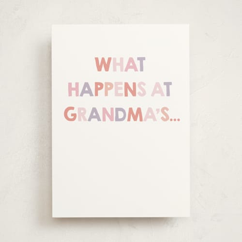 This is a pastel mothers day cards with standard by Itsy Belle Studio called what happens at grandma's printing on signature in greeting cards