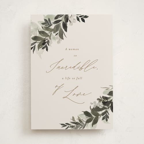 This is a champagne sympathy cards with standard by Everett Paper Goods called draped printing on signature in greeting cards