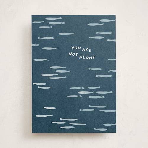 This is a deep sea sympathy cards with standard by Sumak Studio called not alone printing on signature in greeting cards