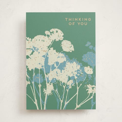 This is a forest sympathy cards with standard by Alisa Galitsyna called among the blooms printing on signature in greeting cards