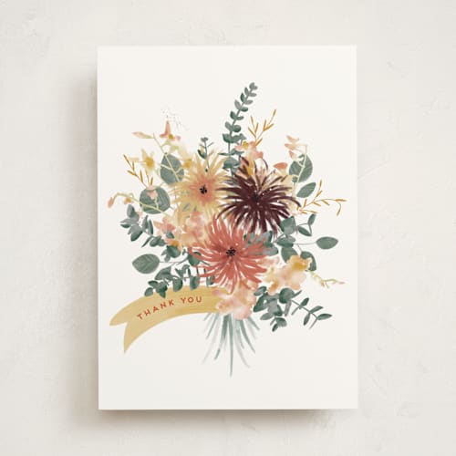 This is a autumn greeting cards with standard by Leah Bisch called bouquet printing on signature in greeting cards