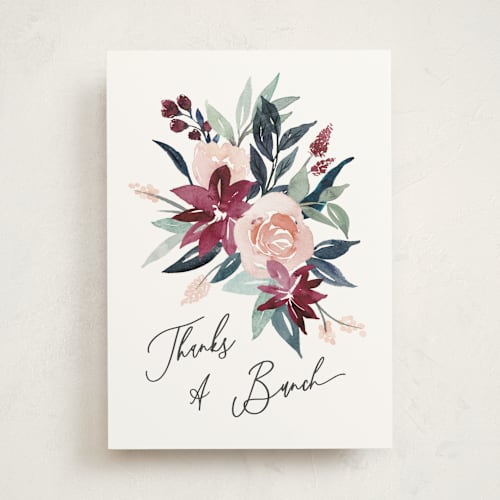 This is a parchment greeting cards with standard by Creo Study called gratitude bunch printing on signature in greeting cards