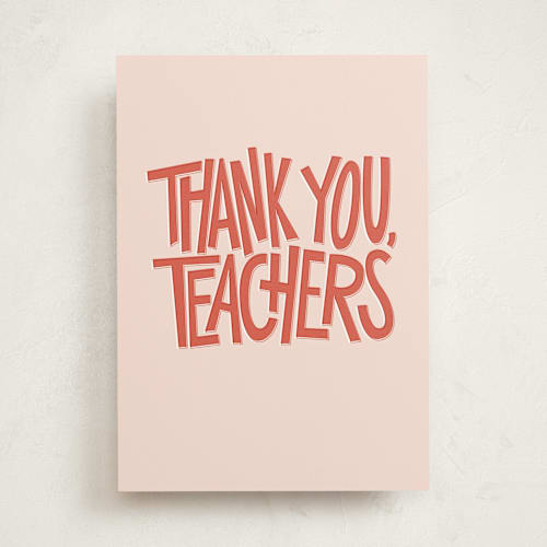 This is a apple greeting cards with standard by Lea Delaveris called thank you, teachers printing on signature in greeting cards