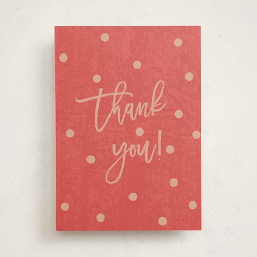 This is a crimson greeting cards with standard by Igor called golden dots printing on signature in greeting cards