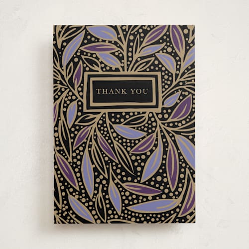 This is a eggplant greeting cards with standard by Mansi Verma called eleganza printing on signature in greeting cards