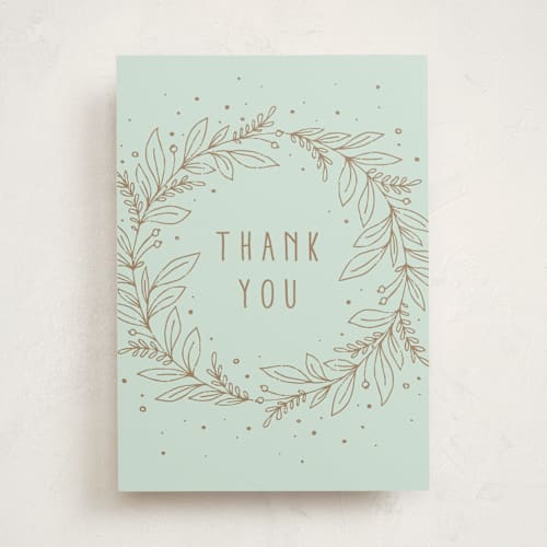 This is a mint greeting cards with standard by Michelle Taylor called gilded gratitude printing on signature in greeting cards
