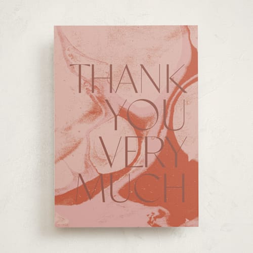 This is a rust greeting cards with standard by Everett Paper Goods called marbled printing on signature in greeting cards