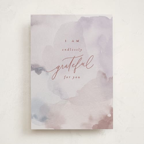 This is a dusk greeting cards with standard by Everett Paper Goods called endlessly printing on signature in greeting cards
