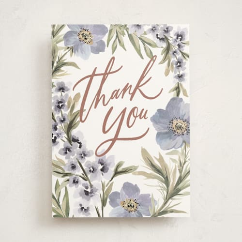 This is a hydrangea greeting cards with standard by Wildfield Paper Co called hydrangea printing on signature in greeting cards