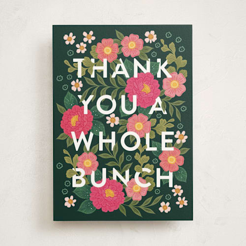This is a garden greeting cards with standard by Paper Raven Co. called thanks a bunch printing on signature in greeting cards