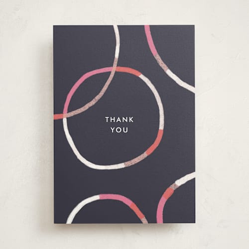 This is a midnight greeting cards with standard by Bethan called circles printing on signature in greeting cards