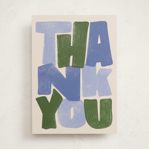 This is a earth greeting cards with standard by Inkblot Design called thank you letters printing on signature in greeting cards