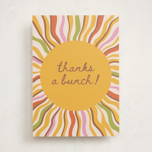 This is a sunshine greeting cards with standard by Sierra Lee called thanks a bunch sunshine printing on signature in greeting cards