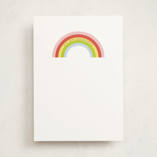 This is a rainbow greeting cards with standard by Baumbirdy called appreciated printing on signature in greeting cards