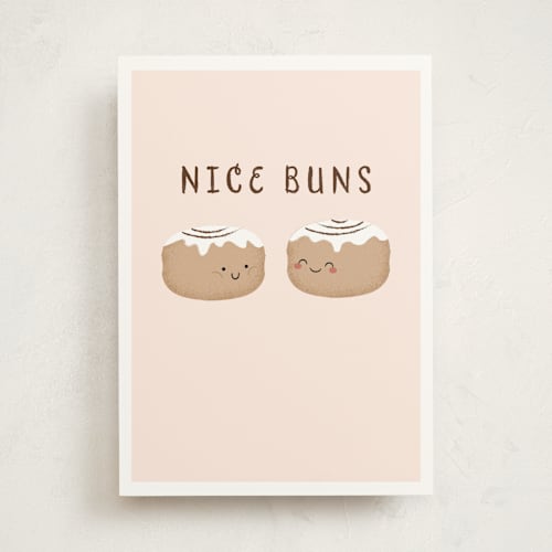 This is a mocha valentines day cards with standard by Annie Holmquist called nice buns printing on signature in greeting cards
