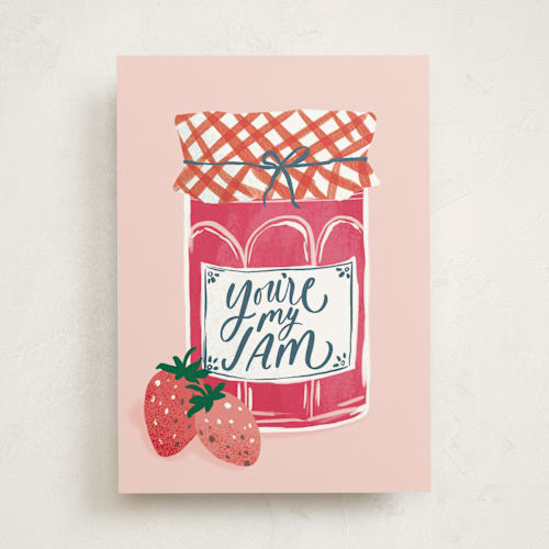 This is a berry valentines day cards with standard by Everett Paper Goods called my jam printing on signature in greeting cards
