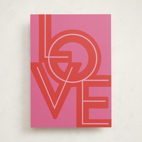 This is a bubblegum valentines day cards with standard by Nazia Hyder called bold gilded love printing on signature in greeting cards