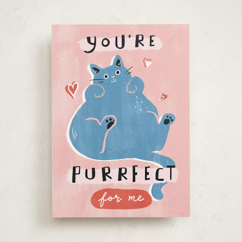 This is a bubblegum valentines day cards with standard by Cindy Chu called you're purrfect printing on signature in greeting cards