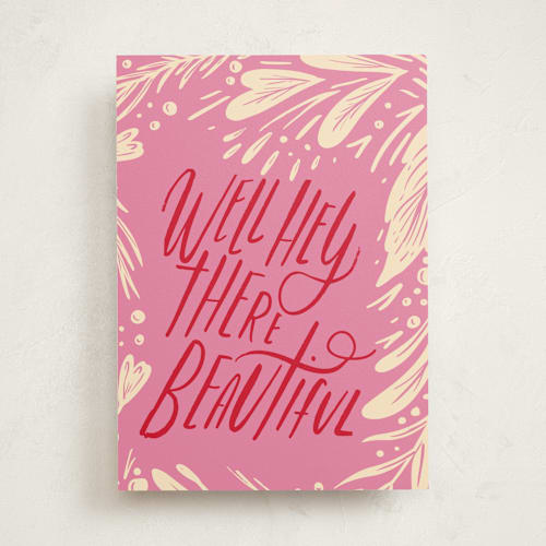 This is a peony valentines day cards with standard by Hannah Williams called beautiful printing on signature in greeting cards