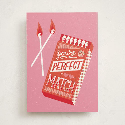 This is a bubblegum valentines day cards with standard by Jess Miller Draws called perfect match printing on signature in greeting cards