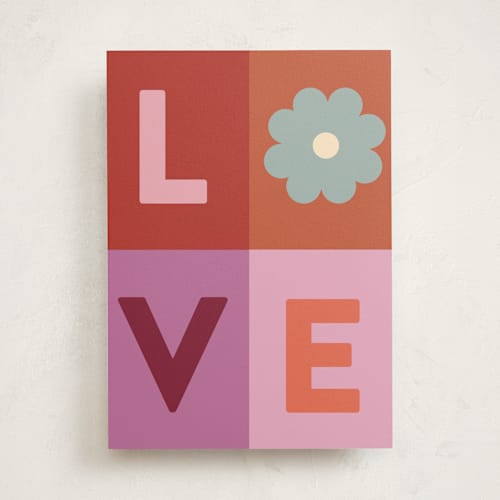This is a candy valentines day cards with standard by Morgan Kendall called flower power printing on signature in greeting cards