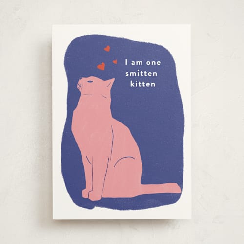 This is a sapphire valentines day cards with standard by Inkblot Design called smitten for you printing on signature in greeting cards