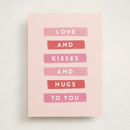 This is a blush valentines day cards with standard by Sara Hicks Malone called highlight printing on signature in greeting cards