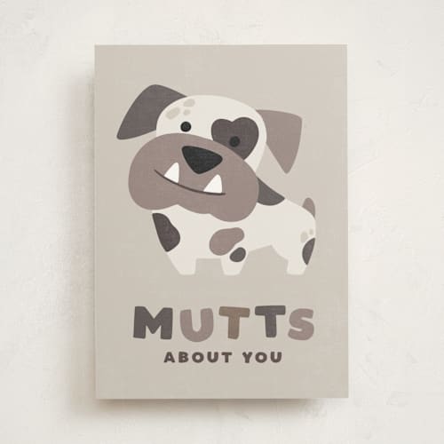 This is a ash valentines day cards with standard by Jessie Steury called mutts about you printing on signature in greeting cards