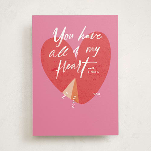 This is a berry valentines day cards with standard by Creo Study called all of my heart printing on signature in greeting cards