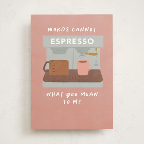 This is a mug valentines day cards with standard by Creo Study called espresso love printing on signature in greeting cards