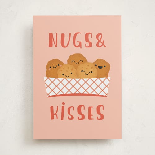 This is a poppy valentines day cards with standard by Annie Holmquist called nugs & kisses printing on signature in greeting cards